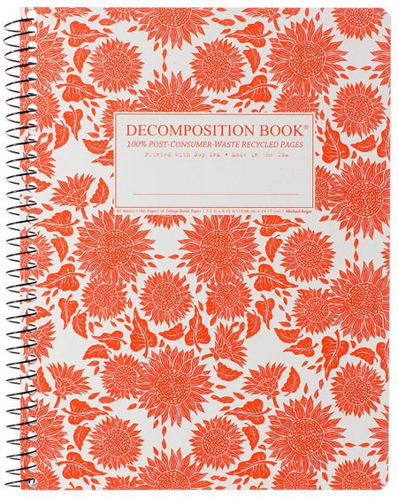 DECOMPOSITION NOTEBOOK (COIL & LINED): SUNFLOWERS