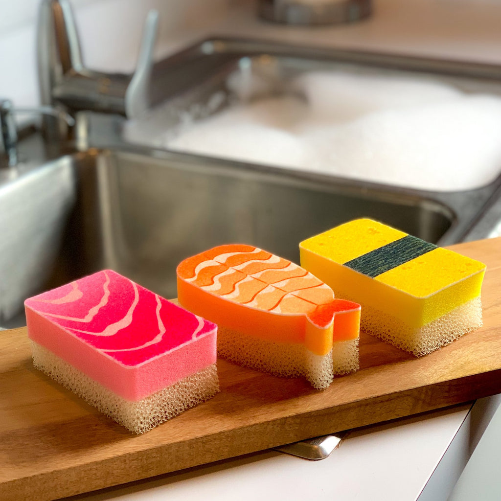 Hand-Washing Dishes Is More Fun With Fancy Soap and Sparkly Sponges