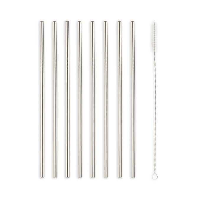 STAINLESS STEEL STRAWS SET OF 10