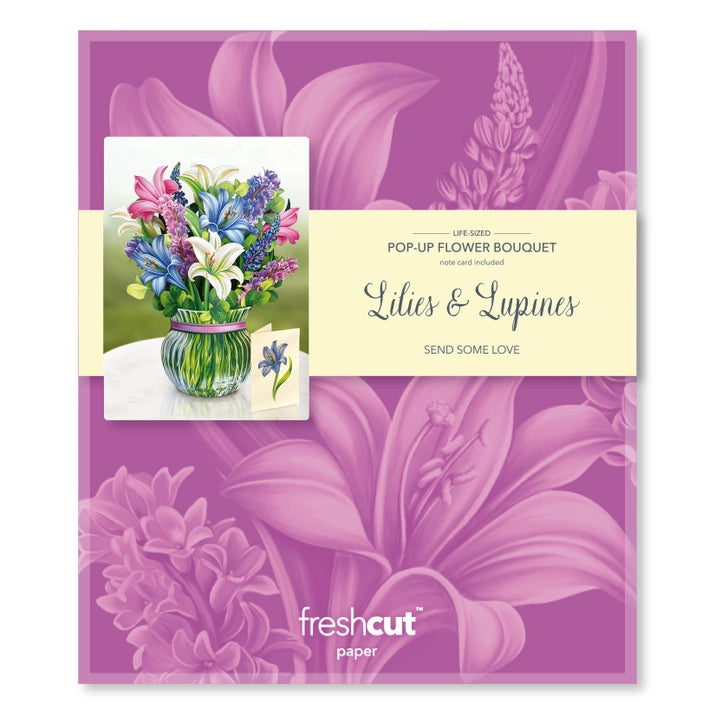POP-UP FLOWER CARD: LILIES & LUPINES