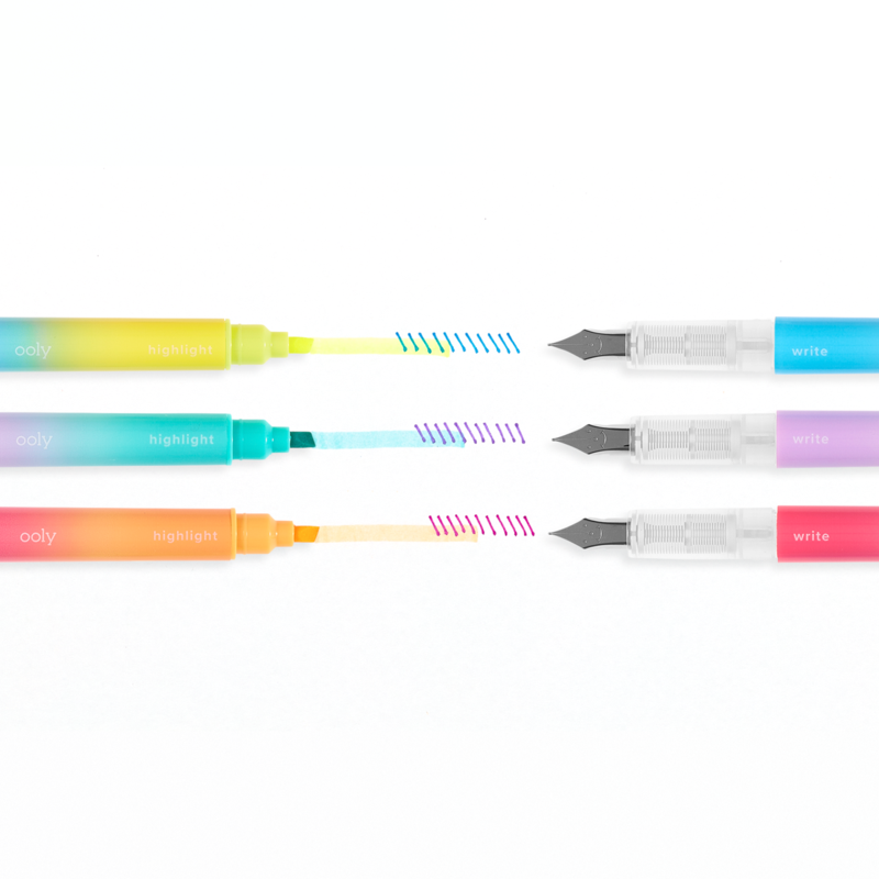 WRITERS DUO 2-IN-1 FOUNTAIN PENS & HIGHLIGHTERS