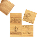 4PC MASSACHUSETTS PUZZLE COASTERS W/ CASE