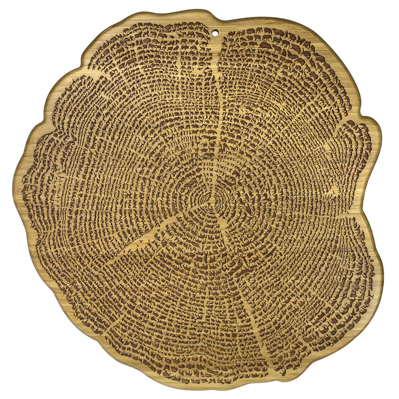 TREE OF LIFE 13IN BAMBOO SERVE BOARD