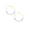 EARRINGS: ENDLESS HOOP, BLUE + GOLD TONE