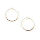 EARRINGS: ENDLESS HOOP, PINK + GOLD TONE