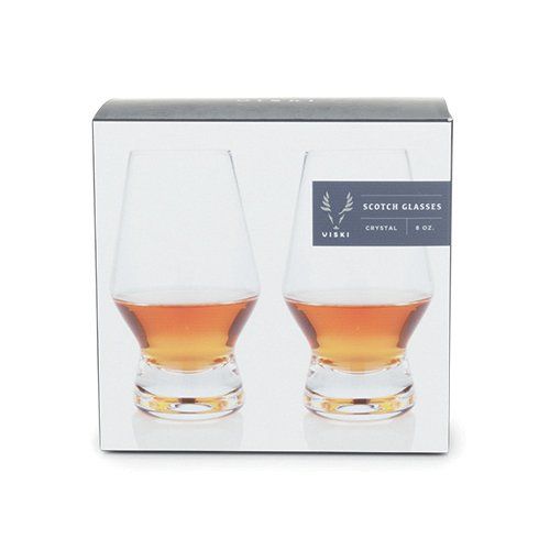 FOOTED CRYSTAL SCOTCH GLASSES (SET OF 2)