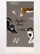 TEA TOWEL PEOPLE I LOVE: CATS