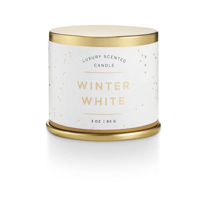 WINTER WHITE CANDLE, 3OZ SMALL TIN
