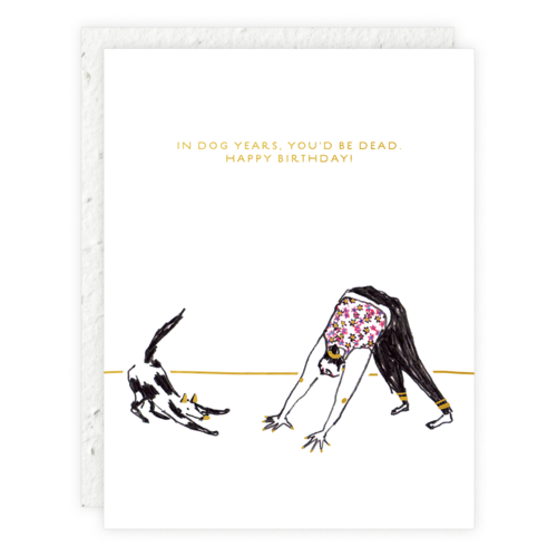 CARD SEEDLINGS DOWNWARD DOG