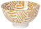 BOWL STAMPED LINES OCHRE 4IN