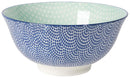 BOWL STAMP WAVES BLUE 6IN -SELLOUT