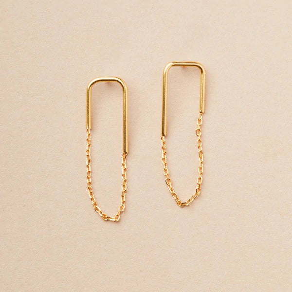 FILAMENT REFINED EARRINGS, 18K GOLD VERMEIL