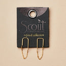 FILAMENT REFINED EARRINGS, 18K GOLD VERMEIL