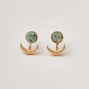 JACKET REFINED EARRINGS, 14K GOLD VERMEIL & AFRICAN TURQUOISE