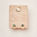 JACKET REFINED EARRINGS, 14K GOLD VERMEIL & AFRICAN TURQUOISE