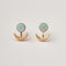 JACKET REFINED EARRINGS, 14K GOLD VERMEIL & AMAZONITE