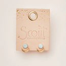 JACKET REFINED EARRINGS, 14K GOLD VERMEIL & AMAZONITE