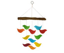 WIND CHIME BIRD - GLASS & WOOD
