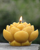 LOTUS FLOWER SHAPED BEESWAX CANDLE