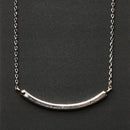 COMET CURVE REFINED NECKLACE, STERLING SILVER