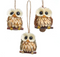 ORNAMENT OWL WIDE EYED, WOOD