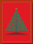 XCARD TRIANGLE TREE ON RED