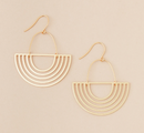 SOLAR RAYS REFINED EARRINGS, 18K GOLD VERMEIL