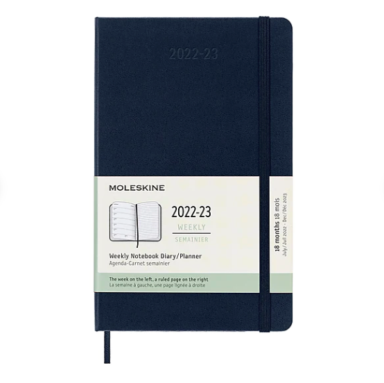 18 MONTH WEEKLY PLANNER: POCKET-SIZE HARDCOVER, SAPPHIRE BLUE