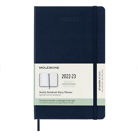 18MONTH PLANNER, LARGE HARDCOVER, SAPPHIRE -DISC