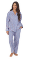 LANZ PAJAMA SET, CLASSIC FLANNEL W/ NOTCH COLLAR