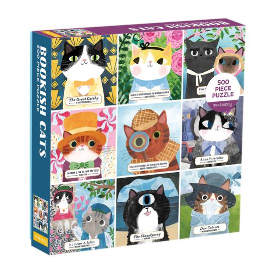 PUZZLE 500PC BOOKISH CATS