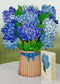 POP-UP FLOWER CARD: NANTUCKET HYDRANGEAS