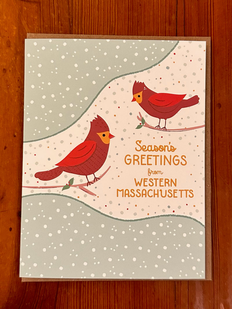 CARD CARDINAL SEASONS GREETINGS, WESTERN MA