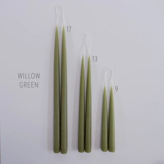 CLASSIC TAPERS WILLOW GREEN, 9IN