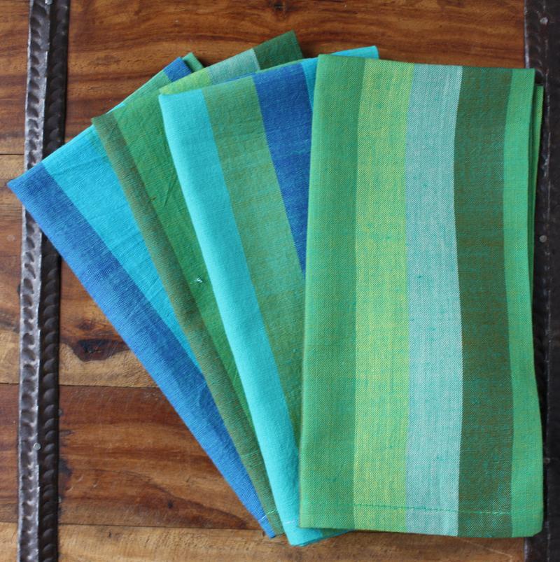 NAPKIN 16IN RAINFALL STRIPE (SET OF FOUR) -OOS JAN