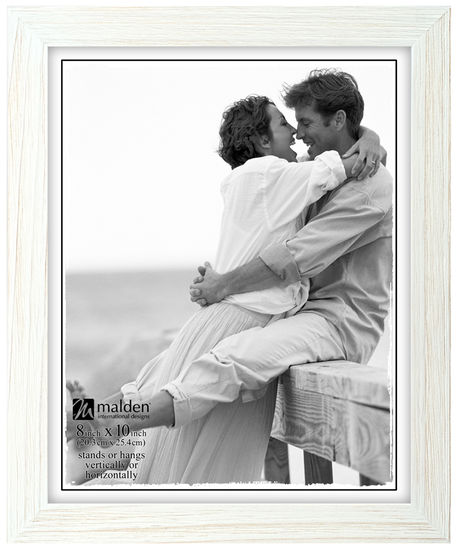 8X10IN LINEAR FRAME RUSTIC WHITE