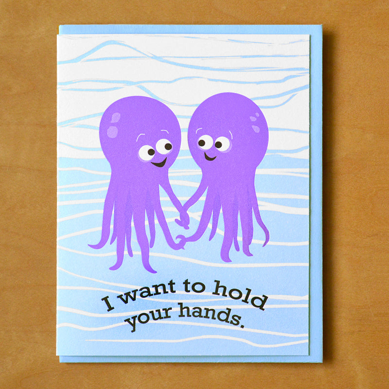 CARD OCTOPI HOLD HANDS