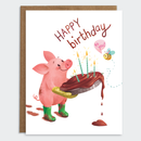 CARD HAPPY BIRTHDAY PIG