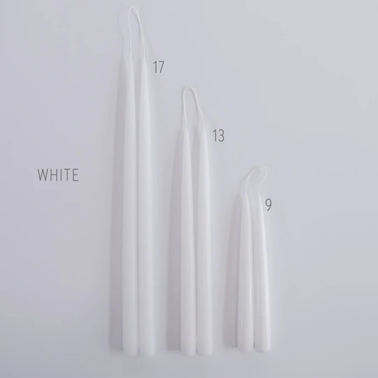 CLASSIC TAPERS WHITE, 13IN