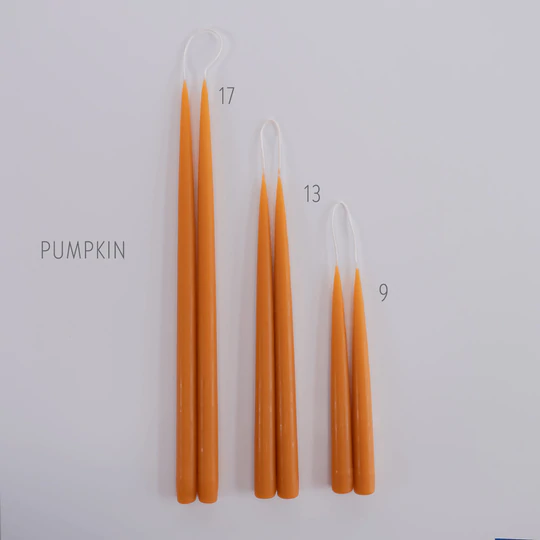 CLASSIC TAPERS PUMPKIN, 13IN