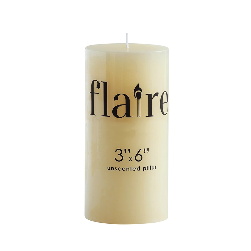 PILLAR CANDLE 3X6IN IVORY