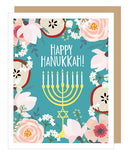 CARD FLORAL MENORAH