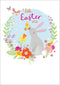CARD EASTER BUNNY WITH BUTTERFLY