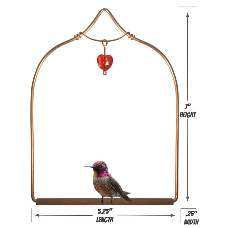 HUMMINGBIRD SWING VINTAGE COPPER W/ CHARM