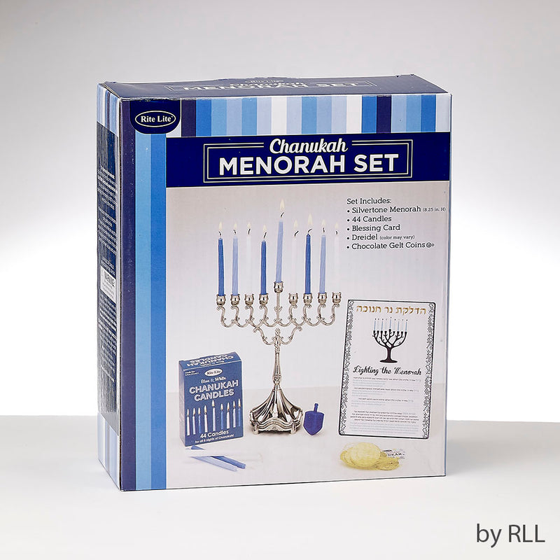 MENORAH SET, SILVER -SELLOUT