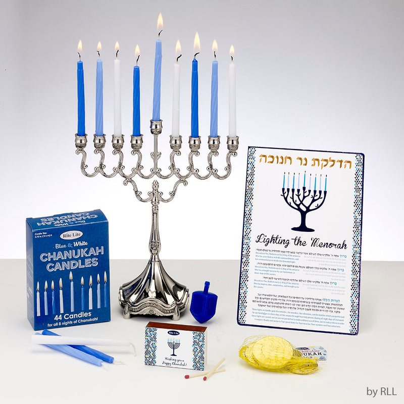 MENORAH SET, SILVER -SELLOUT