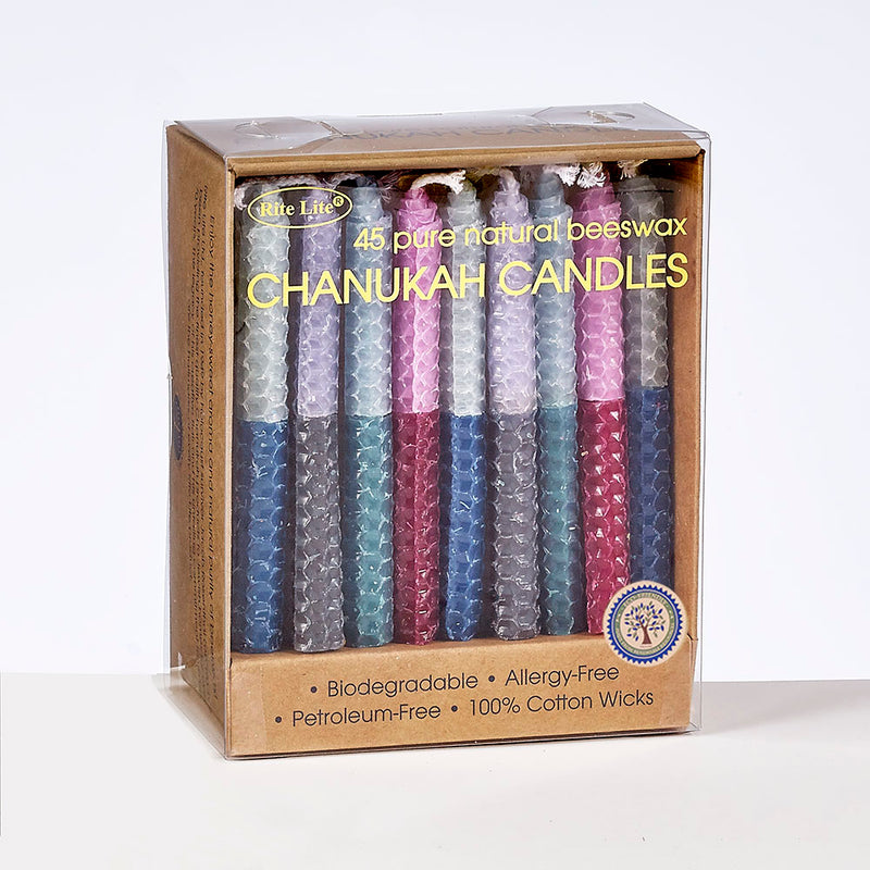 CHANUKAH CANDLES- HONEYCOMB IN MULTICOLOR