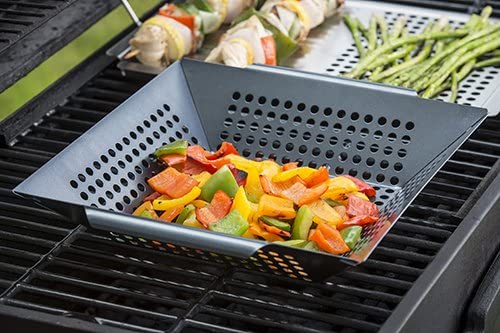 SQUARE GRILL BASKET WITH HANDLES