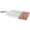 WHITE MARBLE & WOOD PADDLE SERVE BOARD