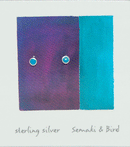EARRINGS: SMALL CIRCLE STUD, TURQUOISE + SILVER